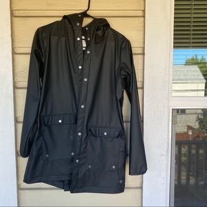Black Herschel rain jacket